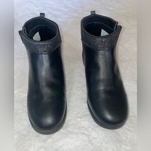 Girls 3W Black Stride Rite Lucy Ankle Boots